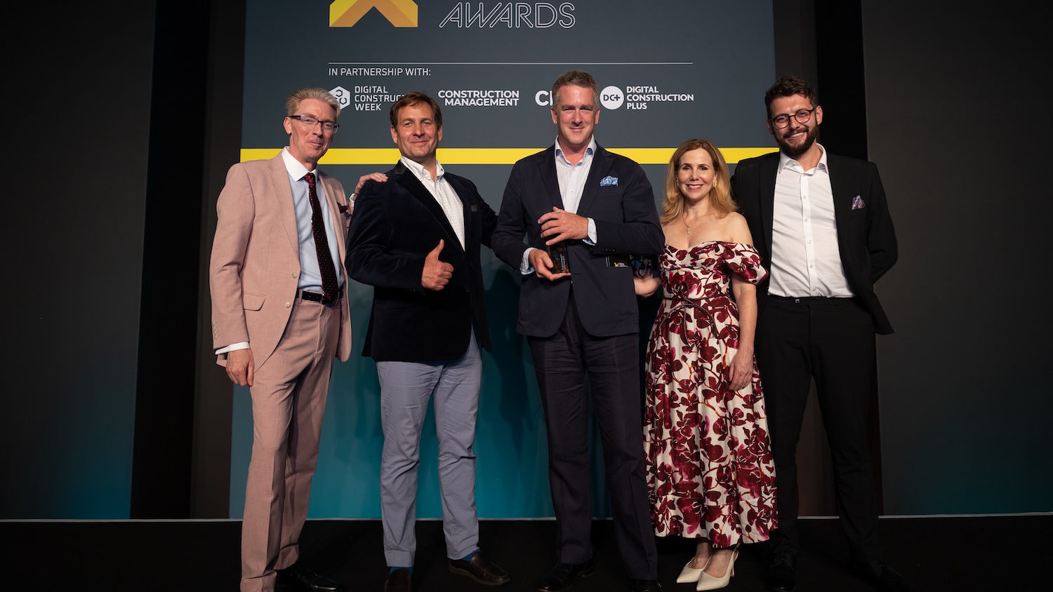 muon tomography - The GScan team collect their trophy at the Digital Construction Awards 2025