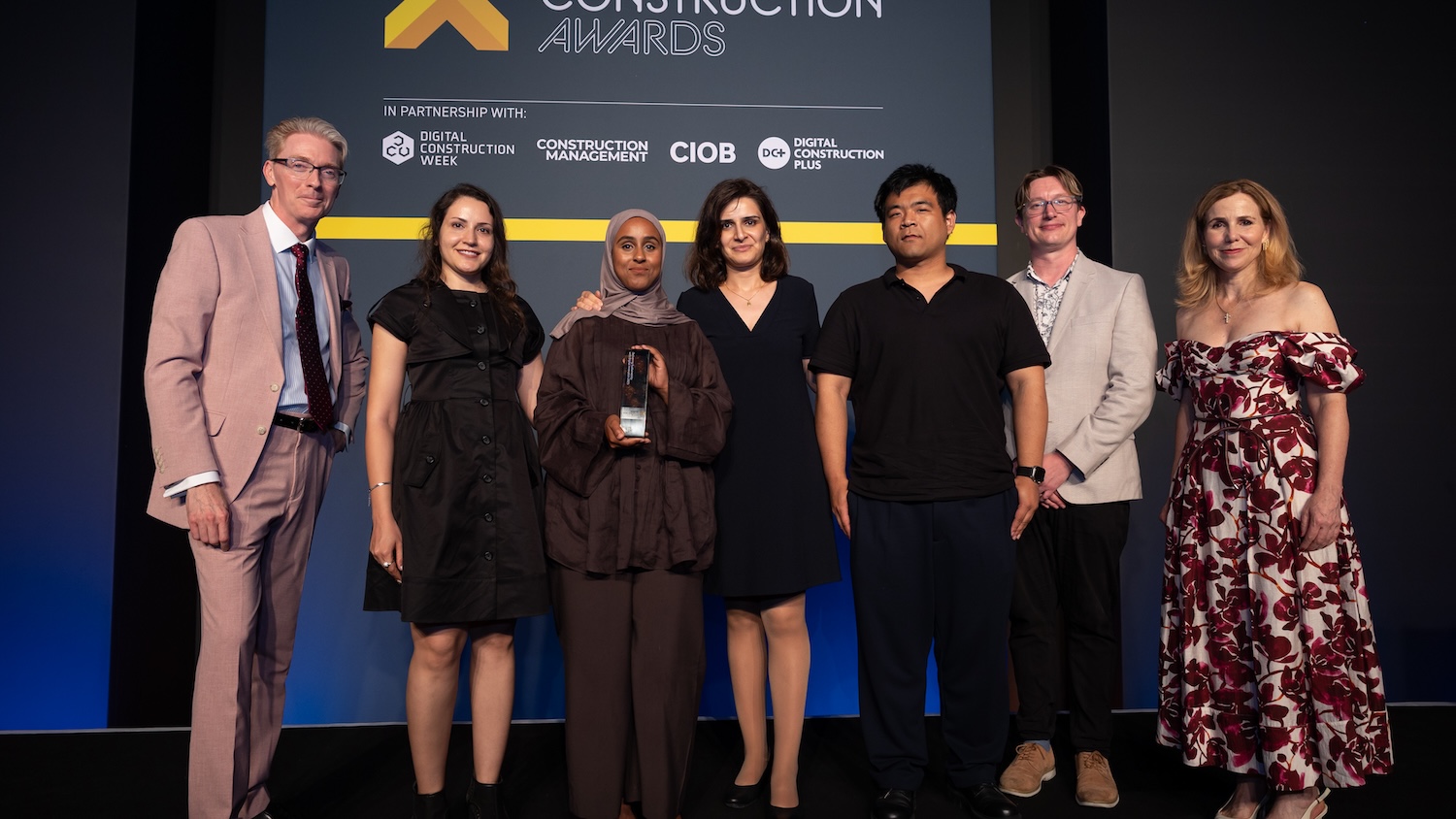 RESTOR - The Chetwoods team collects their trophy at the Digital Construction Awards