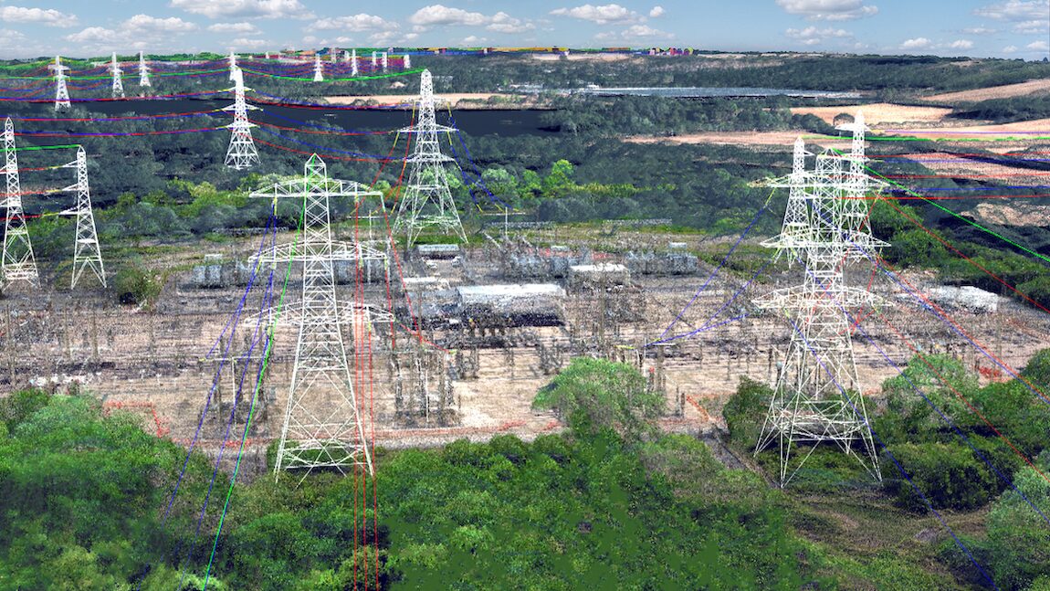 Image from Sensat of transmission lines design in Broxbourne, Hertfordshire. Image: Sensat