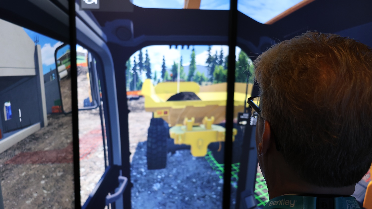 DC+ editor has a go at some smart plant at the Laing O'Rourke Digital Construction Expo.
Image: Laing O'Rourke