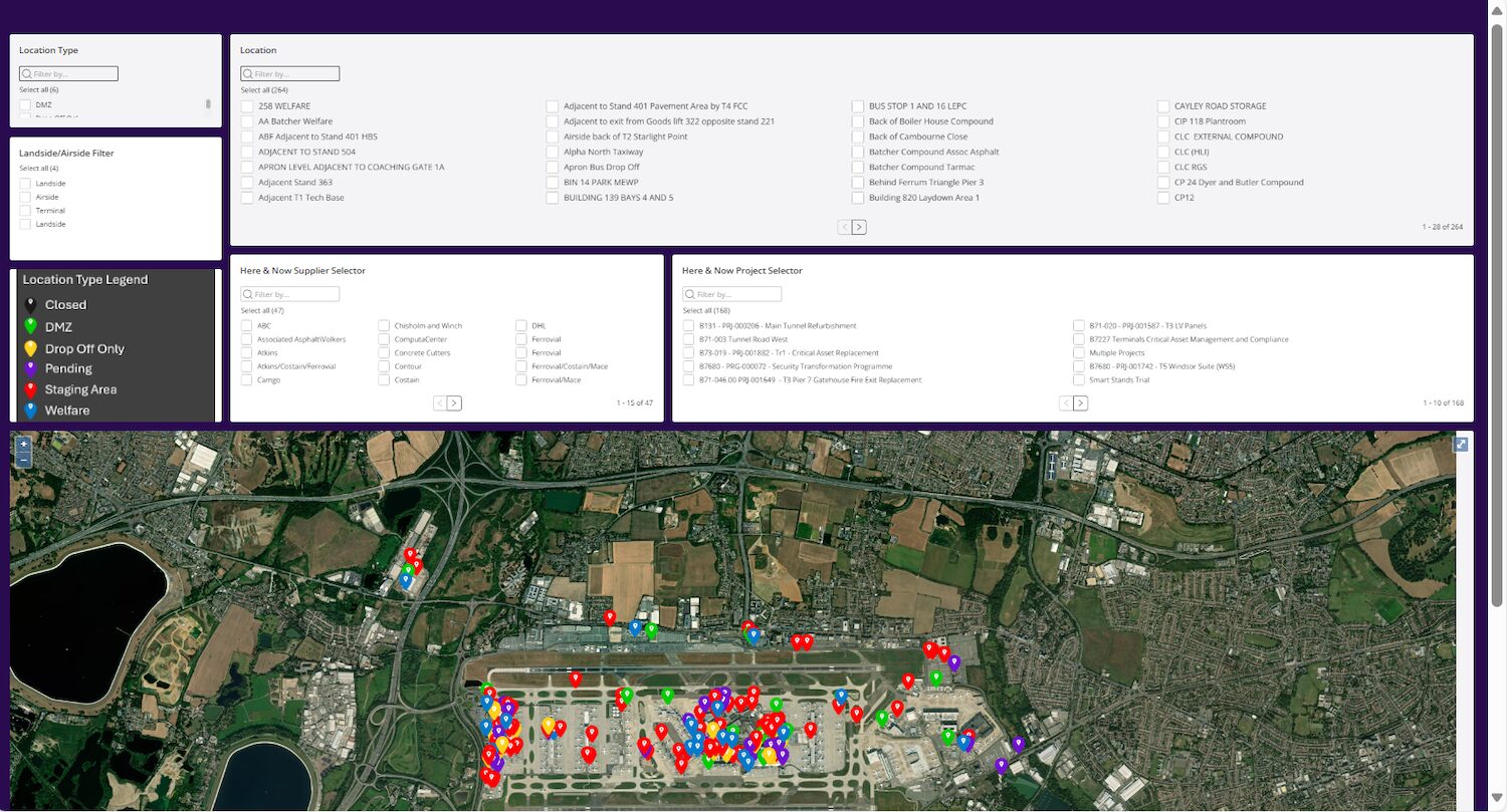 The Fulcrum SiteMatrix platform offers a geospatial digital twin of over 260 sites, showing exact dimensions and operational boundaries. Image: Wilson James.