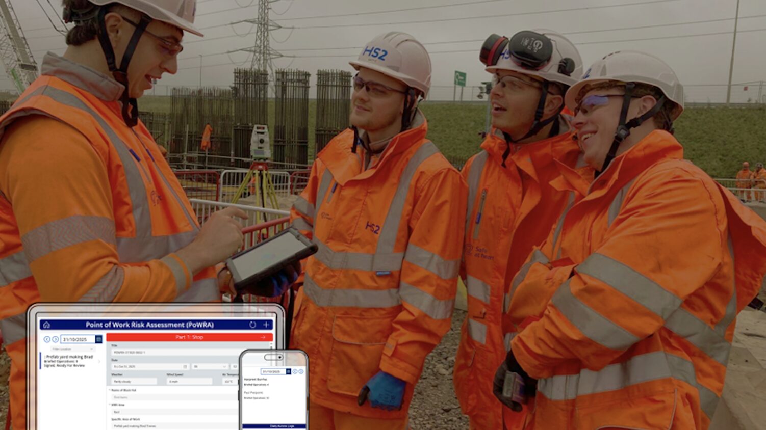 Best Application of Technology 2026 Thanks to e-DABS, supervisors save 10‑15 minutes per shift during daily briefings. Image: Laing O'Rourke.