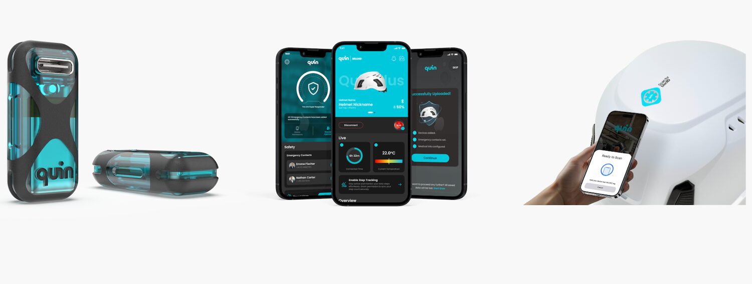 The Quin Pod, Quin Within app and Quin Tag to capture, analyse and share incident data in real time. Image: Quintessential Design.