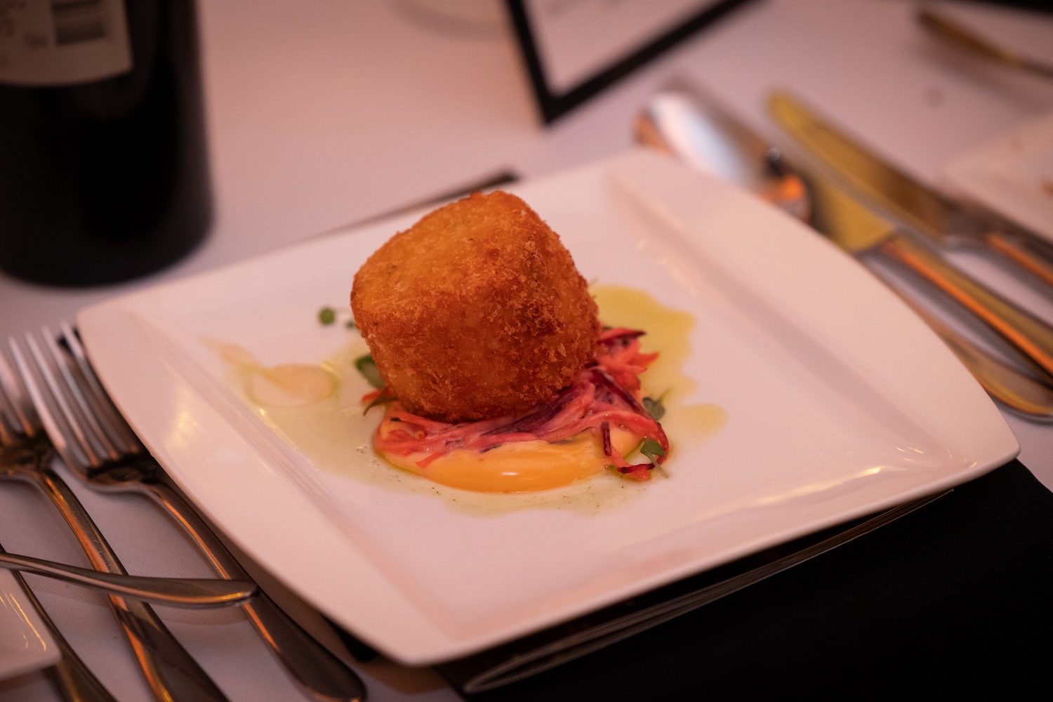 The golden lobster cake starter was a winner! Image: © 2026 - ASV Photography Ltd. www.ASVphotos.com