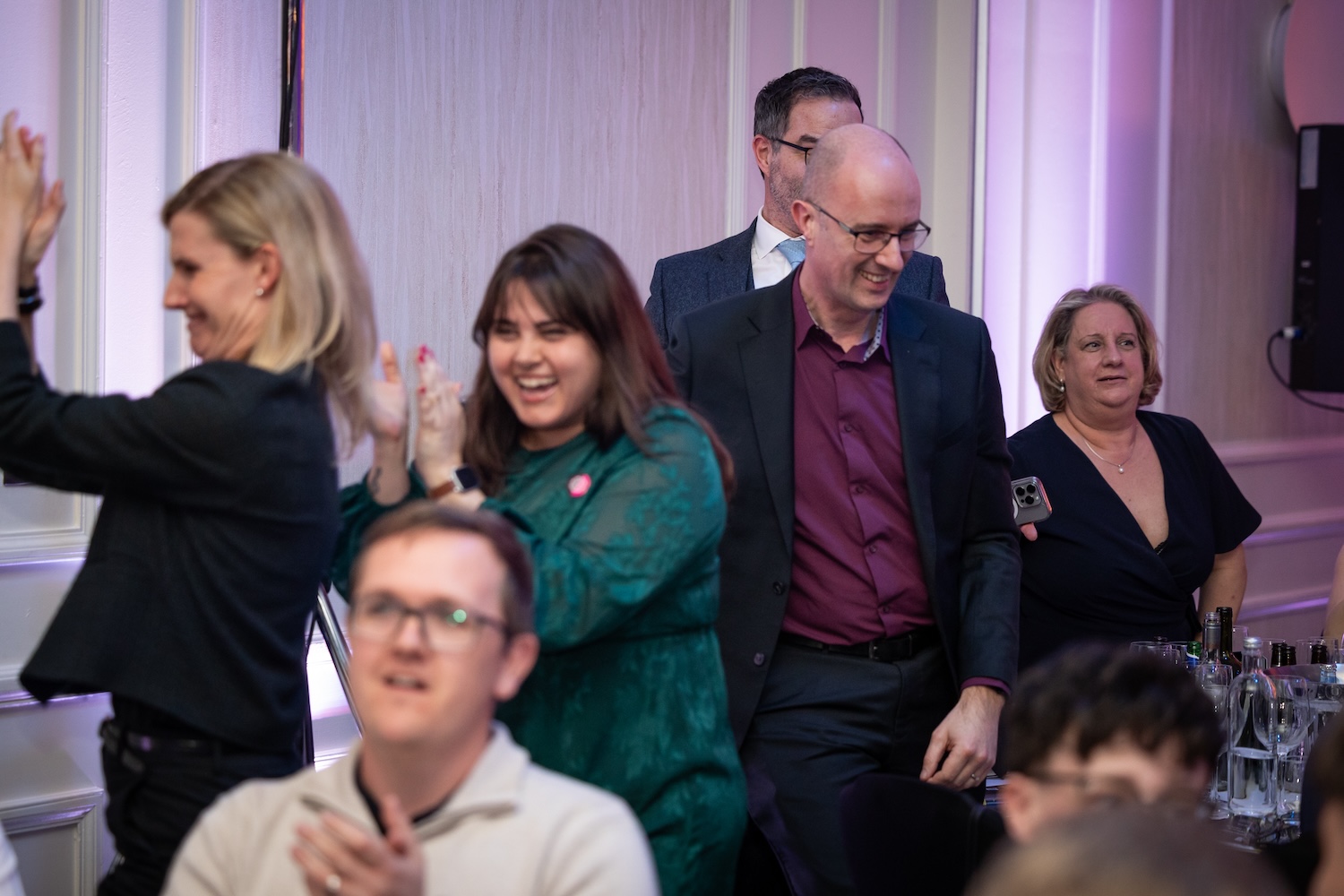 The Laing O'Rourke and University of Oxford feel the adrenaline as they're announced as winner of the Digital Construction project of the Year. Image: © 2026 - ASV Photography Ltd. www.ASVphotos.com