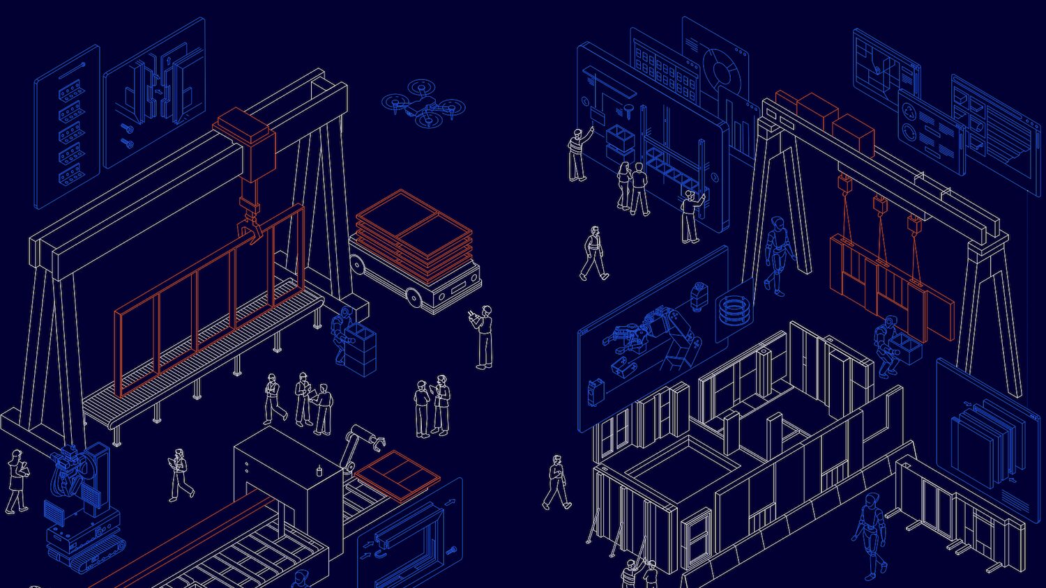 Construction site of the future according to Mace Construct. Image: Mace Construct
