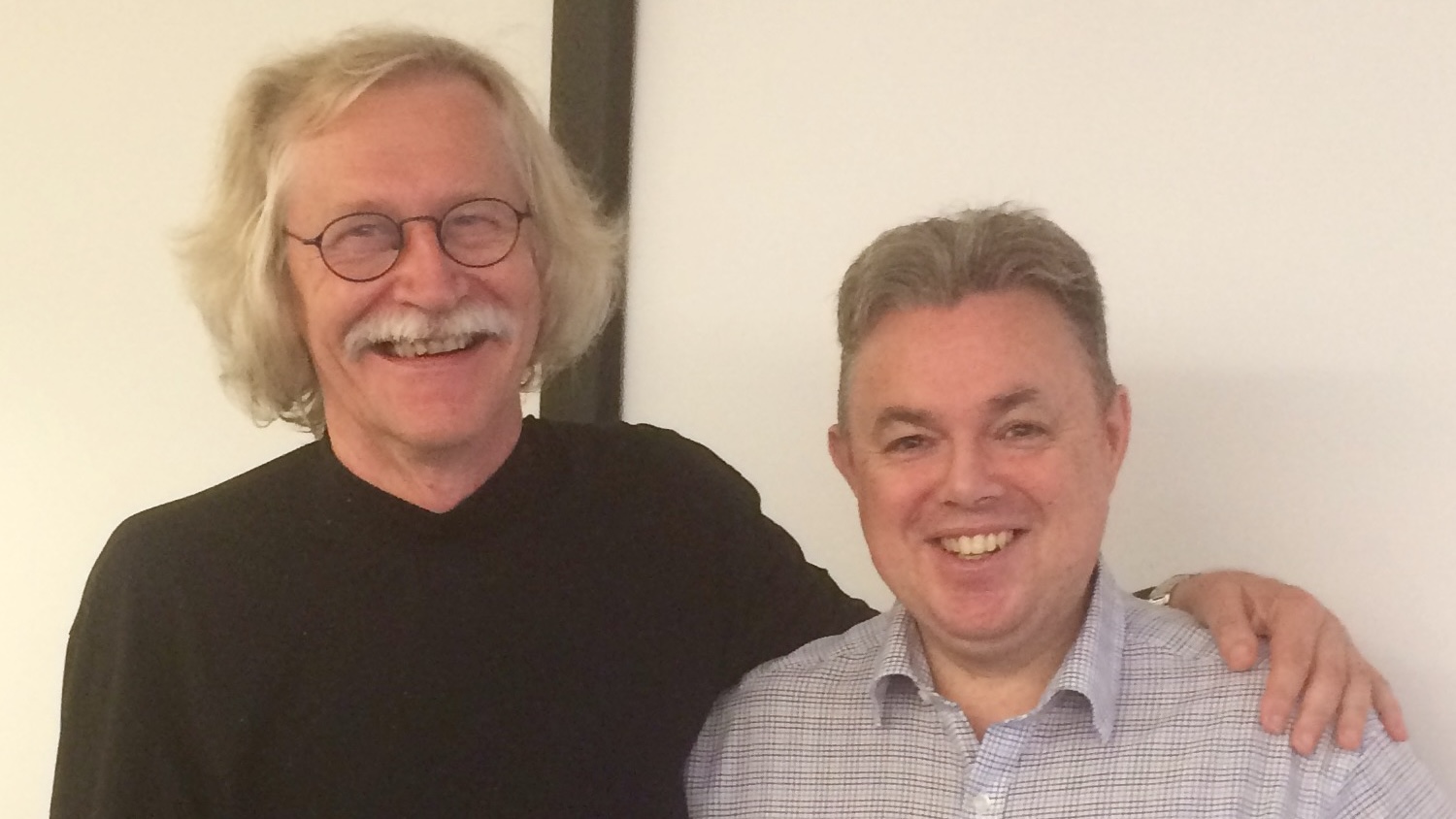 Peers and friends: the late professor Arto Kiviniemi and David Philp. Image courtesy of David Philp.
