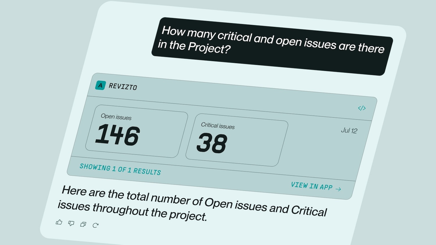 Image of AI question into Revizto. Image: Revizto